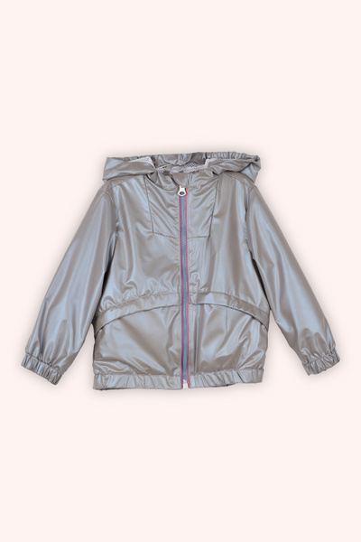 Panço Kız Bebek Kapüşonlu Kol Ucu Ve Etek Ucu Lastikli Lila Yağmurluk