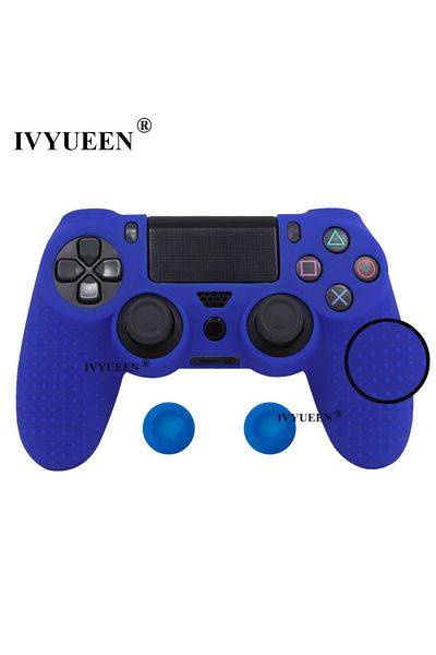Choice Blue IVYUEEN Anti-slip Silicone Cover Skin Case for Sony PlayStation Dualshock 4 PS4 DS4 Pro Slim Co