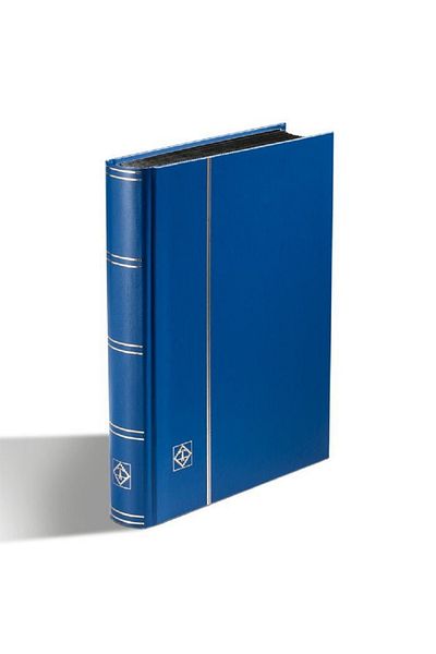 Leuchtturm دفتر قصاصات، أساسي، خلفية سوداء، 64 ورقة، مقاس A4، غلاف أزرق