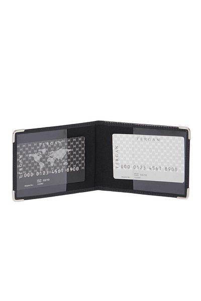 Tergan Black Genuine Leather Unisex Id Case - S1Kı 00001446 -B06