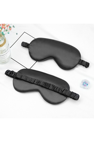 Choice4 Black Women Imitated Silk Sleep Eye Mask Portable Travel Eyepatch Nap...