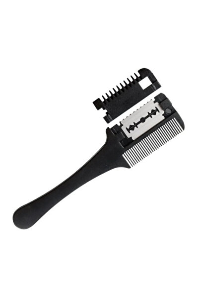 Choice Black Hair Cutting Comb Black Handle Hair Brushes with Razor Blades Ba...