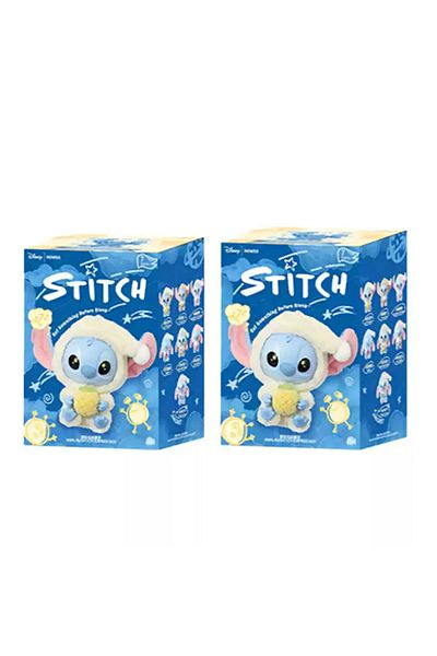 Choice random 2pcs Disney Cute Lilo Stitch Eat Something Before Sleep Series Blind Box Toy Vinyl Doll Anime