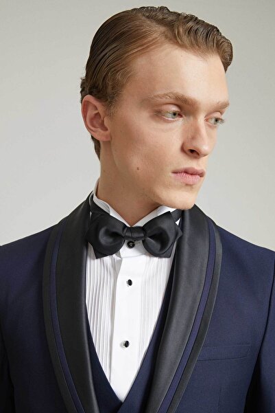 Tween Slim Fit Lacivert Smokin Takim Yelekli