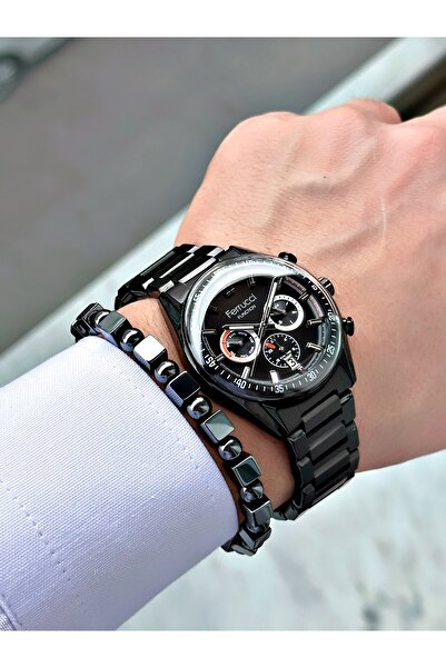 Ferrucci FERRUCCİ FUNCTION TAKVİMLİ SİYAH METAL ERKEK KOL SAATİ