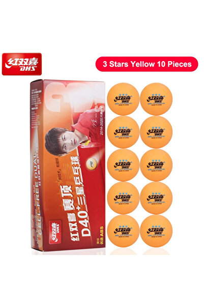 Choice 10 قطع من كرات تنس الطاولة DHS Seamed ذات الثلاث نجوم الصفراء D40+ ABS...