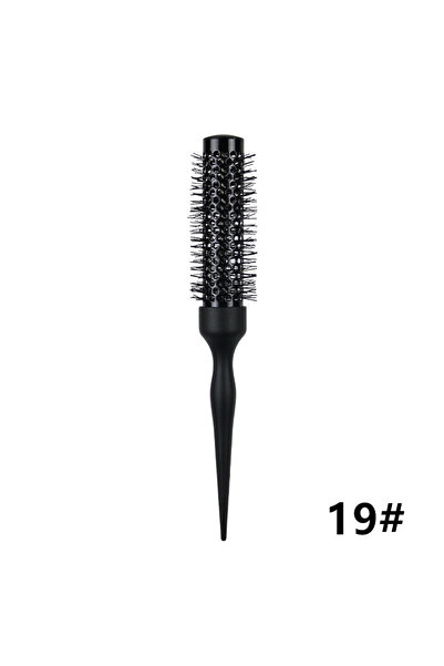 Choice مشط شعر أسطواني دائري أسود مقاس 19 مم، فرشاة تصفيف الشعر، مشط نايلون أ...