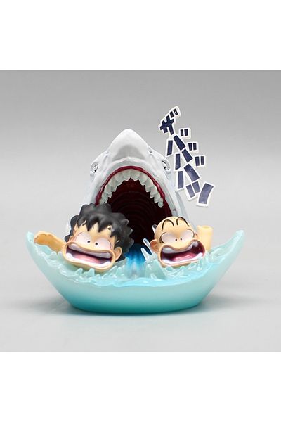 Choice 6.5cm with box 6.5cm Dragon Ball Goku Kuririn Practice Escape From Sharks Sea Anime Figure Model Sta