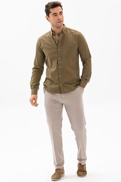 Eliş Şile Bezi Linen Men's Pants Mink Vzn
