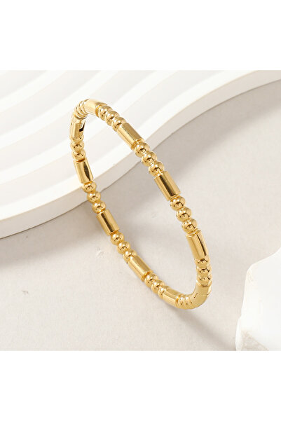 Choice سوار من الفولاذ المقاوم للصدأ المقاوم للماء من زاكول باللون الذهبي للنساء، مصنوع من معدن ناعم قابل للفتح