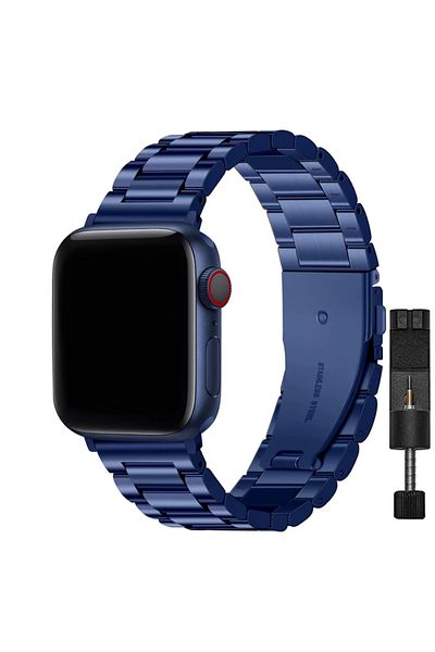 Choice 42mm 44mm 45mm 49mm Blue Stainless Steel Strap For Apple Watch Band 45mm Ultra 49mm 41mm 40mm 44mm 4