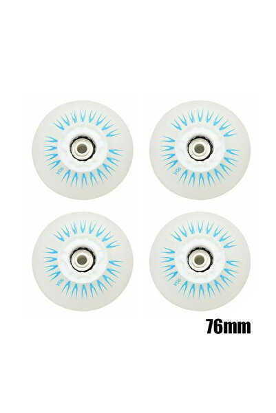 Choice عجلات تزلج مضمنة زرقاء 76 مم، 4 قطع، إضاءة LED 90 أمبير، عجلات تزلج مضمنة، عجلات انزلاقية