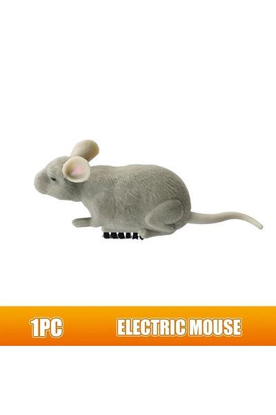 Choice Grey Electric Mouse Toys Cat Play Automatic Escape Robot Vibration Crawling Battery Operated Plush M