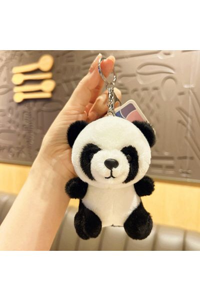 Choice Sitting Panda-A 15cm Panda Pendant Plush Toys Cute Animal Panda Keychain Dolls Bags Pendant Cartoon