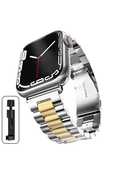 Choice 38 40 41mm Sliver Gold Stainless Steel Strap For Apple Watch 46mm Ultra 49mm Metal Wristband Bracele