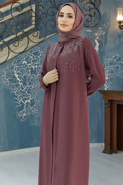 VAVİNOR Βραδινό φόρεμα Lina Plus Size - Αποξηραμένο τριαντάφυλλο