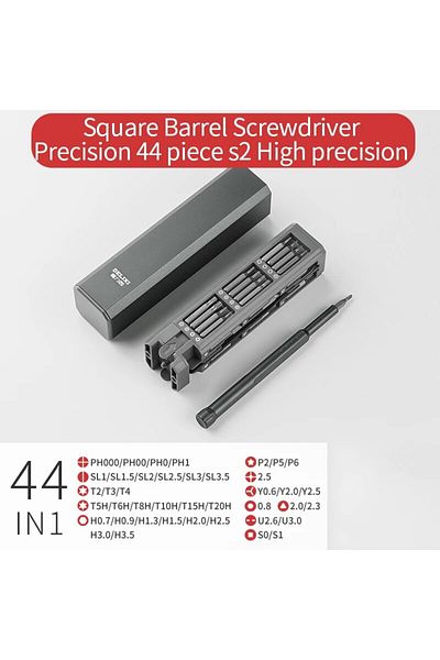 Choice Black Screwdriver Kit 44 Precision Magnetic Bits Dismountable Screw Driver Set Mini Tool Case For Sm
