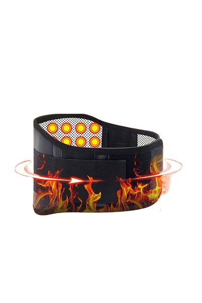 Choice L black Adjustable Waist Tourmaline Self heating Magnetic Therapy Back Waist Support Belt Lumbar Bra