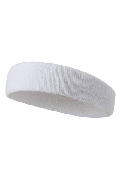 Choice عصابة رأس رياضية مرنة من القطن باللون الأبيض للرياضة الخارجية وعصابات رأس أنيقة للنساء والرجال والجري