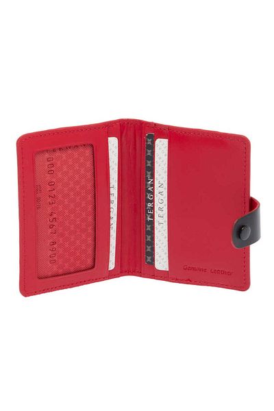 Tergan Black Genuine Leather Unisex Credit Card Holder - S1Kk 00001653 -U2E