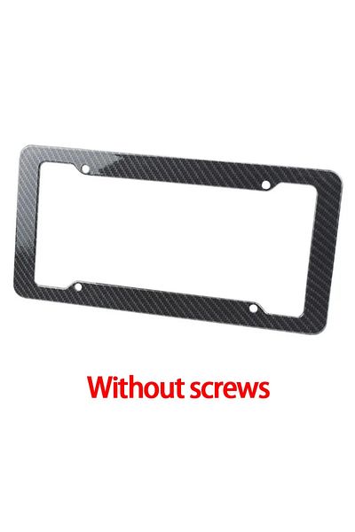 Choice 1pcs 1/2 plastic ABS carbon fiber patterned license plate holder with standard screw kit for license