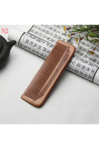 Choice مشط N2 من خشب الخوخ الطبيعي، أسنان قريبة، مضاد للكهرباء الساكنة، تدليك الرأس، أدوات صحة الشعر