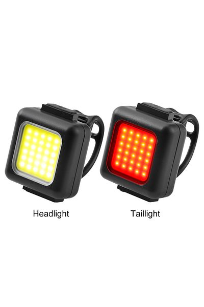Choice Light Set Bicycle Light Set Type-c Charging Headlight Taillights Easy To Install 3 Lighting Modes Mt