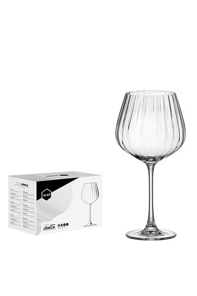 ALAR Set 6 pahare vin 640ml, sticla, Jonica