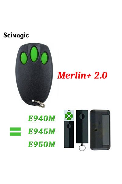 Scimagic-RC Merlin 2.0 For Merlin E943 E945m E950 Mt100evo Mt60evo Garage Gate Door Remote Control Clone Gara...