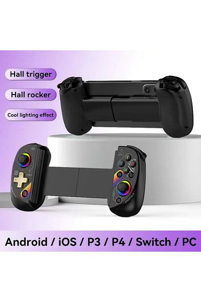 ZUIDID D8-Sky black Hot Sale BSP D8 RGB Tablet Controller Wireless Handle For Switch Game Bluetooth Stretch