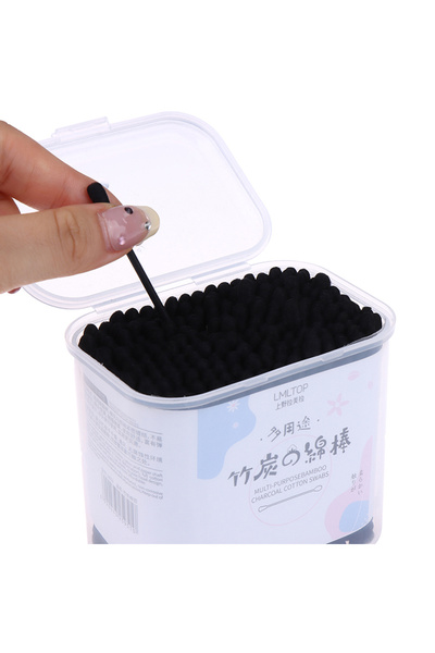 Choice1 200 قطعة من أعواد القطن الحلزونية لتنظيف الأذن للاستخدام مرة واحدة، ر...