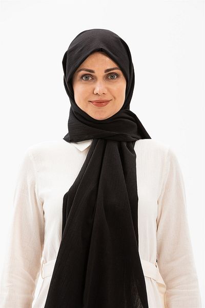 Eliş Şile Bezi Şal Pânză Sile Negru Negru