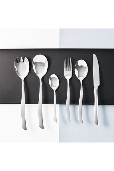 Ambition Stainless steel cutlery set, 50 pieces, 12 people, packed in gift box, Wave