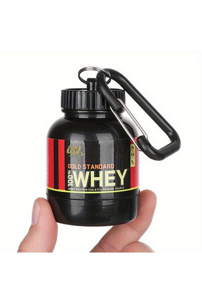 Choice black 100ML Outdoor Sport Mini Portable Protein Container Powder Bottle With Whey Keychain Health Fu