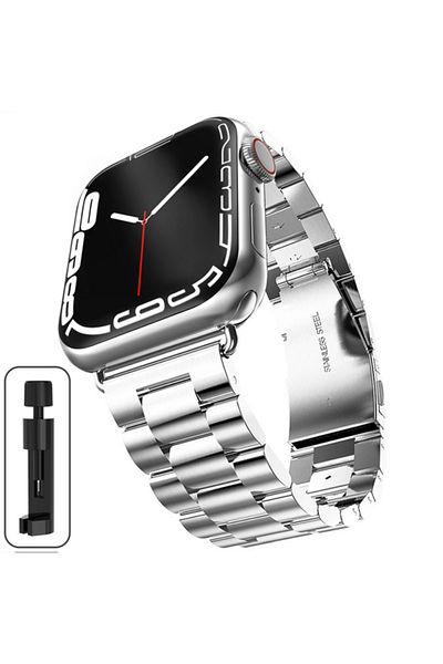 Choice 38 40 41mm Sliver Stainless Steel Strap For Apple Watch 46mm Ultra 49mm Metal Wristband Bracelet For