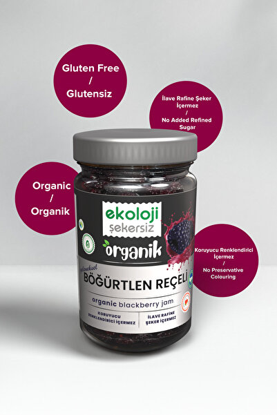 Ekoloji Market Organik Şekersiz Böğürtlen Reçeli 380 gr
