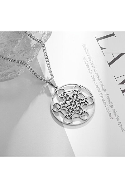 Choice AL18283- قلادة ميتاترون الفضية بختم رئيس الملائكة الملك سليمان، سلسلة ...