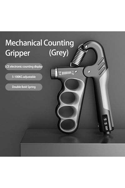 Choice Mechanical Gray 5-100kg Adjustable Grip Strength Device for Rehabilitation Training, Muscle Enhancem
