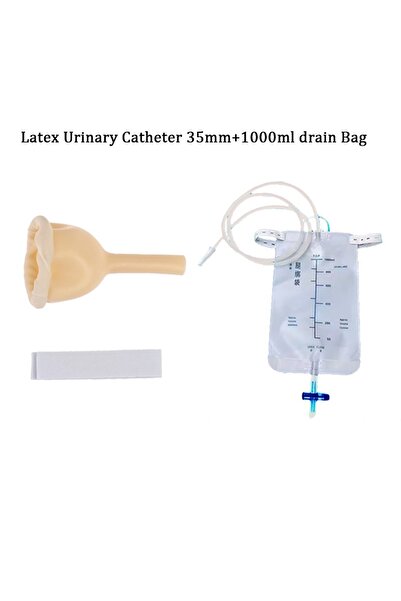 choice2 كيس بول طبي قابل لإعادة الاستخدام من اللاتكس مقاس 35 مم، كيس قسطرة تص...