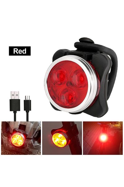 Choice 1 Red Cycling Bike Taillight USB Rechargeable Led Bicycle Light Tail Clip Lamp Bicycle Lamp Luz Bici