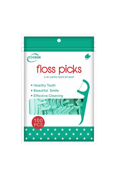 Choice 100pcs 100pcs Mint Flavor Dental Floss Sticks Minty Toothpicks With Thread Dental Flosser Picks Clea