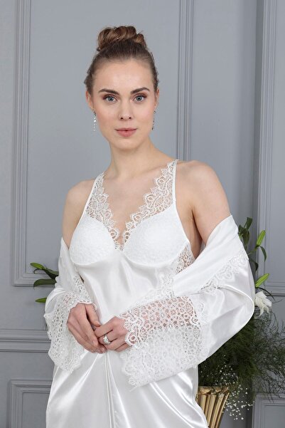 EXCLUSIVE 6-piece Silk Satin Nightgown and Dressing Gown Set