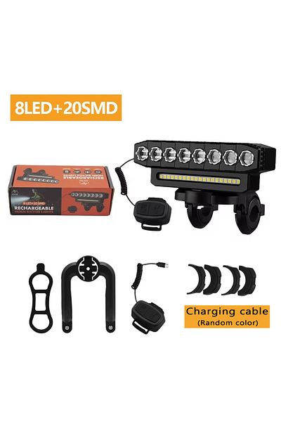 Choice 8 LED - 20 SMD 5/8 LED Bicycle Front Light USB Rechargeable 130dB Cycling Bike Horn Easy to Install