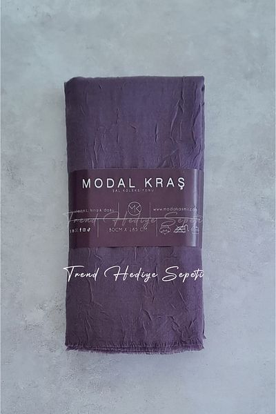 Trend Hediye Sepeti Purple Color Bamboo Scarf