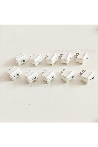 Choice 10pcs Red 10pcs Push Button Switch Spst 2pin 3a 250v Kcd11 Snap-in On/off Rocker Switch 10x15mm