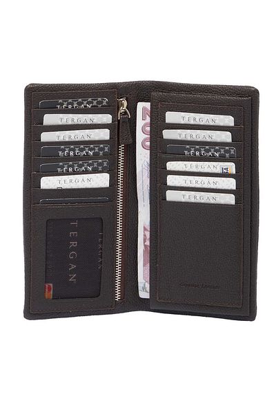 Tergan Brown Genuine Leather Men's Wallet - S1Ce00001631-U5H