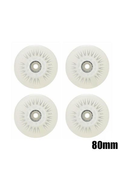 Choice White 80mm 4PCS Flash Inline Skate Wheels 90A LED Lighting Skating Wheel Flash Wheels Sliding Roller