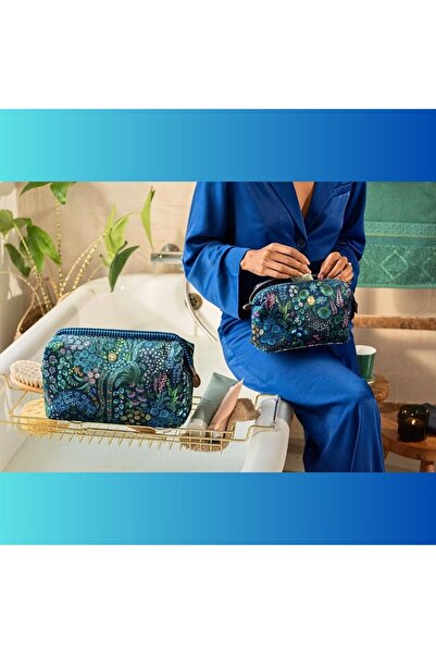Pip Studio Cosmetic bag, Purse Medium, Pip Studio, Dark Blue, 22.5x9.5x15 cm, Querida collection