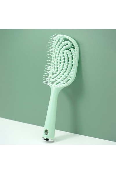 Choice مشط تدليك فروة الرأس M35-Green للشعر، فرشاة شعر مضادة للكهرباء الساكنة، فرشاة شعر جافة ومبللة، فرشاة شعر مجعدة، فرشاة شعر نايلون سال