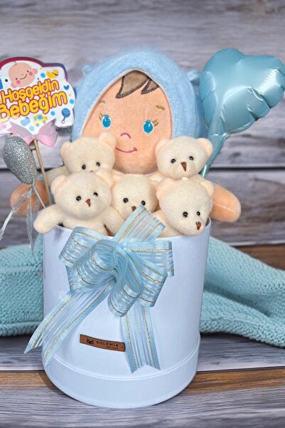 Sole Özel Kutuda Uyku Arkadaşı Bebeto Peluş Bebeği ile Yeni Doğan Hediye Seti...